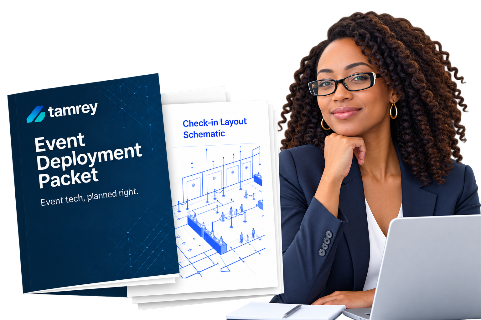 tamrey packet with a Black event professional